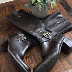 Adrienne Vittadini Tall brown boots size 9.5